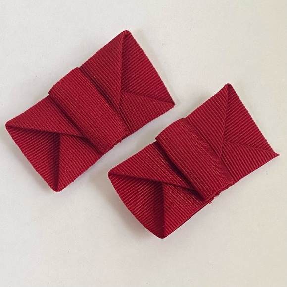 Bandolino Bollo Pumps Dark Red Kid Leather Clip-On Bows Italy Sz 8 *NIB*VTG*80s* - Picture 8 of 15